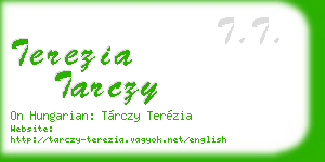 terezia tarczy business card